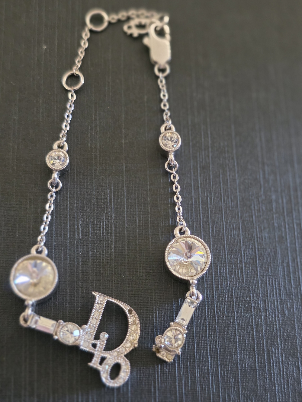 Dior CD Logo Crystal Bracelet in *As-Is Condition